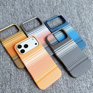 Funda Magnética para Teléfono Móvil de Cuero PU con Patrón de Rayas Coloridas, Venta al por Mayor de Fábrica, para iPhone 17 16 15 14 13 12 Pro Max - Product Image 3