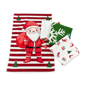 Serviettes en microfibre imprimées pour Noël, 32x45 cm, rectangulaires, personnalisées, pour la cuisine, la salle de bain, serviette de toilette, cadeau de fête, décoration - Product Image 1