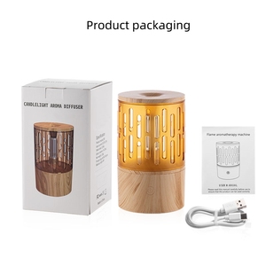 Diffuseur d'arômes ultrasonique portable USB 125 ml avec lampe LED effet flamme pour voiture et maison – Vente en gros - Product Image 5