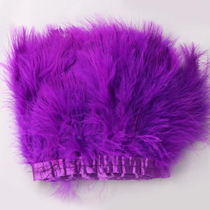 공예 의류 원피스 의상 액세서리 파티 웨딩 장식에 대 한 뜨거운 핑크 재봉 직물 리본 터키 Marabou 깃털 프린지 트림 - Product Image 3