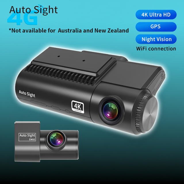 Auto Sight Dual Lens 4K Front 2K Rear Dash Cam with ADAS Night Vision Parking Monitoring Loop Recording Starvis2 Black Box DVR