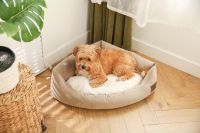 Abnehmbares Waschbares Dreieckiges Hundebett Weiches Cord-Eckkissen für Hauskatzen & Hunde