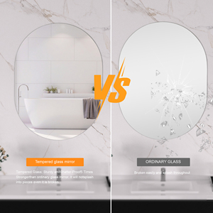 <span class=keywords><strong>Grand</strong></span> <span class=keywords><strong>miroir</strong></span> de salle de bain ovale sans cadre, <span class=keywords><strong>miroir</strong></span> <span class=keywords><strong>mural</strong></span> HD sans cuivre, <span class=keywords><strong>miroir</strong></span> sur mesure - Product Image 4