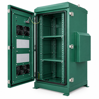 Armoire réseau extérieure IP65 personnalisée avec climatiseur, rack de serveur autoportant résistant aux intempéries en acier 20U en stock