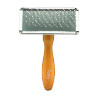 Baoli OEM Spazzola Peli 90x130mm cepillo para mascotas mango de madera gato garrapata bambú aseo diario limpieza gato perro Slicker cepillo