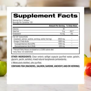 OEM/ODM VENTE CHAUDE Capsules de Gel Doux d'Huile de Poisson Oméga-3 Naturelles Sans Gluten Personnalisables Favorisant la Santé Cardiaque, Cognitive et Articulaire - Product Image 3