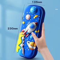 Étui à crayons 3D en EVA imperméable, boîte à papeterie, vente en gros, boîte à crayons cadeau, approvisionnement créatif, étui à crayons en cuir motif licorne