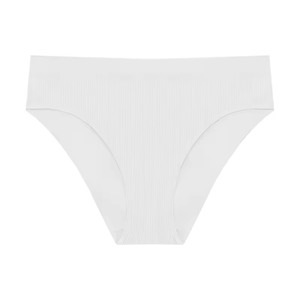 Women <b>Seamless</b> Bikini Panties Ribbed Low Rise Solid Color <b>Thong</b> G String Underwear Eco-Friendly Nylon Waist Custom Wholesale - Product Image 4