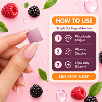 Nouveauté : Bandes buvables à la biotine pour cheveux, ongles et peau, avec biotine, acide folique et vitamine E. Un comprimé par jour.