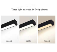 Luminaire linéaire LED connectable 3000K/4000K/5000K CCT sélectionnable pour suspension architecturale LED dimmable pour bureau
