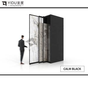 现代风格倾斜瓷砖展示架系统岩石金属瓷砖金属地板石塔石英展示架 - Product Image 3