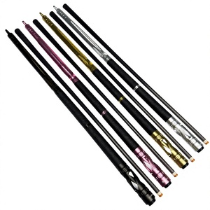 Queue de billard en fibre de carbone, 1 ou 2 brins, joint central, poignée en cuir, embout en pierre précieuse - Product Image 3