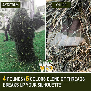 ชุดพรางตัว 5 in 1 Ghillie Suit ลายพราง 3 มิติ สำหรับการล่าสัตว์ ประกอบด้วยเสื้อแจ็คเก็ต กางเกง ฮู้ด และกระเป๋าพกพา เหมาะสำหรับผู้ใหญ่ ขนาดฟรีไซส์ - Product Image 2