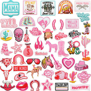 カスタムヒートプレス刺繍/織りクロストラック運転手帽子パッチ西洋カウボーイ帽子パッチ - Product Image 1