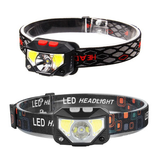 Lámpara de cabeza LED <span class=keywords><strong>con</strong></span> <span class=keywords><strong>Sensor</strong></span> de ondas <span class=keywords><strong>con</strong></span> luz roja y blanca, accesorios para acampar, faro impermeable para correr, ciclismo, pesca - Product Image 4