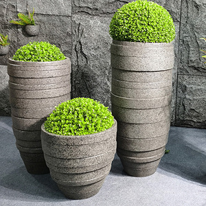 Vases à fleurs en fibre de verre pour pots de plantes à la mode pots de jardin intérieur extérieur pour plantes - Product Image 4