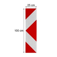 Autocollants de panneaux de barricade personnalisés avec bandes réfléchissantes rouges et blanches