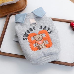 Suéter Casual <span class=keywords><strong>de</strong></span> Dos Piezas con Diseño <span class=keywords><strong>de</strong></span> Osito y Letras para <span class=keywords><strong>Perros</strong></span> Pequeños, Cachorros y Gatos, Cómodo, Estilo Universitario, OEM/ODM - Product Image 3