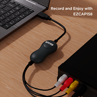 Carte de capture vidéo USB 2.0 ezcap159 pour Windows et Mac OS, convertisseur VHS en numérique, prend en charge le captureur vidéo composite S-Video RCA