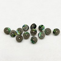 Kancing Resin Cangkang Abalon Hitam Berkualitas Tinggi 10mm dengan Batang Logam, Dipoles, Ukuran XL, Merek Modern, Dapat Dicuci, Pengait Cina