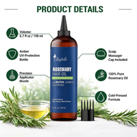 Minyak Rambut Rosemary Dengan Sisir Aplikator Formula Tidak Lengket Memperkuat Akar Rambut Memperbaiki Ujung Rambut Kering Bercabang Perawatan Kulit Kepala Harian Minyak Rambut