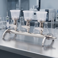 Système de filtration de laboratoire TOONE-STV3C, unité filtrante en acier inoxydable 304 avec 3 têtes de pompe
