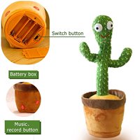 Jouet en peluche doux et mignon de Cactus de danseur, jouets en peluche de secousse électronique de danse de Cactus de bailari Offres Spéciales