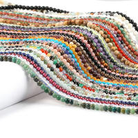 Perles en vrac de pierres naturelles pour la guérison DIY : Œil de tigre bleu, Améthyste, Quartz rose, lisses et rondes, 4, 6, 8, 10 mm