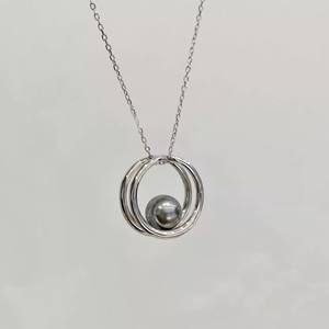 Pendentif circulaire vide en argent S925 pour accessoires de perles DIY, perles de 8 à 11 mm pour composants de bijoux - Product Image 3