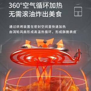 Horno freidora de aire AUX multifuncional, inteligente, eléctrico, antiadherente, calentamiento rápido, apagado automático, 304x245x320mm - Product Image 6