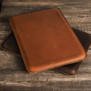 Housse de protection en cuir véritable pour Macbook Pro 16 pouces, Logo en relief personnalisé, housse de protection pour ordinateur portable 2021
