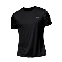 Toptan erkek nefes atletik T Shirt hızlı kuru koşu spor üst