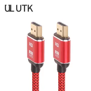 Корпус из алюминиевого сплава Плетеный кабель HDMI к HDMI 4K 60 Гц 18 Гбит/с Позолоченный разъем HDMI 2,0 кабель для компьютера HDTV