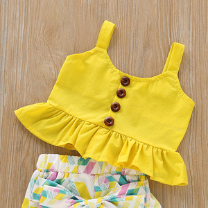Conjunto de Ropa para Niñas, Pantalones Bohemios de Algodón con Tirantes, Venta al Por Mayor, Compra en Línea - Product Image 2