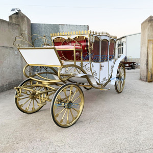 Charrette royale électrique de style européen, chariot de mariage tiré par des chevaux, charrettes et carrosses à chevaux électriques, charrette électrique - Product Image 2