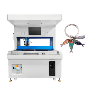 bibo Automatic 4 Colors Two Stations Visual Enamel Badge Painting <b>Machine</b> Metal Label Coloring <b>Machine</b> for Dispensing <b>Mahjong</b> - Product Image 1