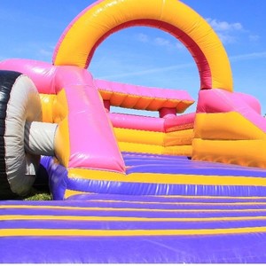 Château gonflable commercial pour enfants - Rose/Jaune/Noir en PVC pour locations <span class=keywords><strong>de</strong></span> fêtes - Product Image 4