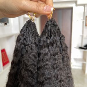 New Arrive Crochet <b>Braid</b> Human <b>Hair</b> <b>Extension</b> Install and Remove Faster 100% Human <b>Hair</b> Kinky Curly Adjust <b>Hair</b> Volume Freely - Product Image 3