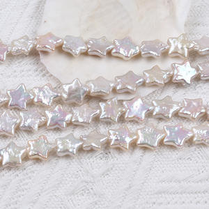 Cadena de Perlas de Agua Dulce Naturales de 12 mm, Color Gris Plateado, Estilo Barroco, Mariposa, Brillantes, 40 cm, Perlas Sueltas Irregulares - Product Image 3