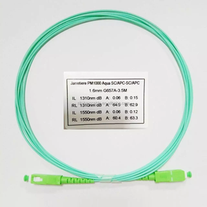 Cable de Fibra Óptica de 1.6mm SC FTTH WiFi Disponible en Longitudes de 1.5m 2m 3m 3.5m 4m Color Verde Agua Blanco Garter Óptico G657A2 Jarretiere - Product Image 6