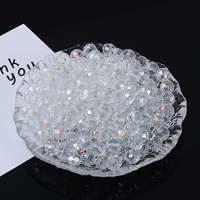 Perles en verre facetté Aurora AB électroplaqué, perles rondes de 8 à 10 mm, perles en vrac, accessoires pour la fabrication de bijoux, bracelets et colliers DIY