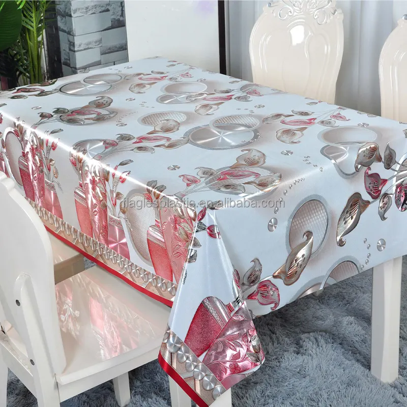 waterproof emboss PVC tablecloths custom printed table clothes cover cloths oilproof cloth tablecloth for weddings waterproof