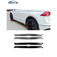 Volkswagen Tiguan MK2 Rline Standart Tekerlek Mesafesi Versiyonu 2017-2023 Araba Aksesuarları için AMP-Z Yan Marşpiye Rocker Panel Splitter Dudak