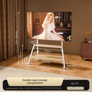 <span class=keywords><strong>Support</strong></span> <span class=keywords><strong>TV</strong></span> mobile KELMY moderne sur roulettes pour écrans de 42 à 75 pouces, chariot <span class=keywords><strong>TV</strong></span> portable, <span class=keywords><strong>support</strong></span> pivotant - Product Image 5