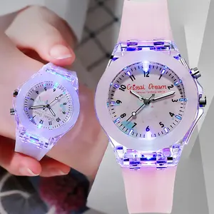 Neue Sport Kid Uhren für Mädchen Jungen Geschenk Persönlichkeit Kinder Silikon Flash Quarz Armbanduhren