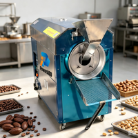 Torréfacteur de café électrique/à gaz Poweradd, machine de traitement du cacao et des noix, motorisé, en acier inoxydable, 220V 3.5kW, installation et nettoyage faciles