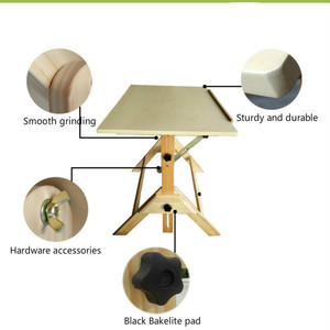 Caballete de madera de alta resistencia profesional, <span class=keywords><strong>mesa</strong></span> de dibujo de ingeniería, elevación, inclinación, venta al por mayor - Product Image 6