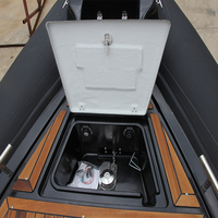 Luxe 9.6m Nervure Bateau Rigide En Fiber De Verre Coque Gonflable Bateau Yamaha Hors-Bord Moteur Surf Plongée Loisirs PVC Hypalon Matériel
