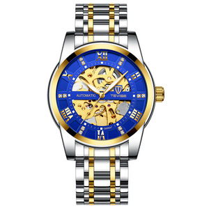Montre pour homme avec grand cadran de 41,5 mm, éclairage nocturne, bracelet en acier étanche et mouvement mécanique automatique - Product Image 2