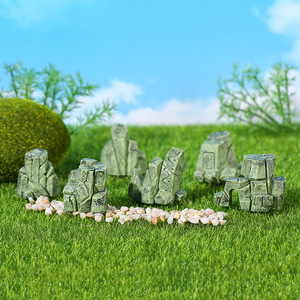 Decoración de Paisaje en Miniatura, Juego de Rocas Simuladas, 6 Piezas, Resinas Sintéticas, Estilo Asiático, Accesorios de Jardín para Bricolaje - Product Image 1